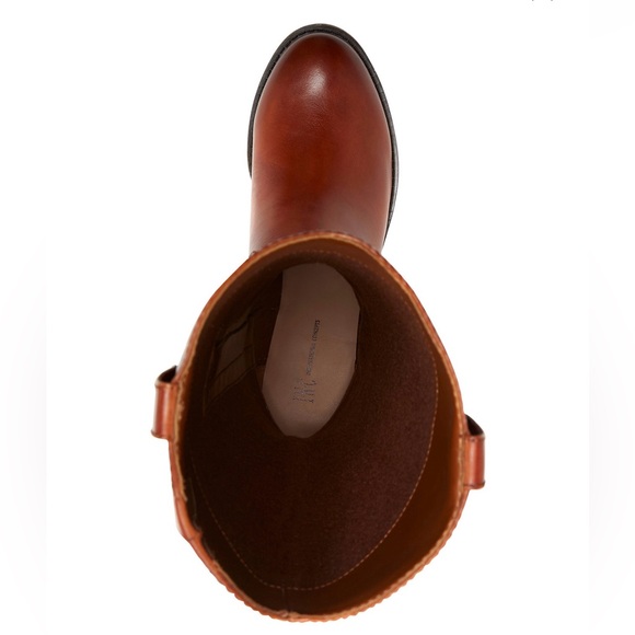 BRAND NEW Extra Wide Calf Riding Boots - Cognac Size 9W - Picture 5 of 8